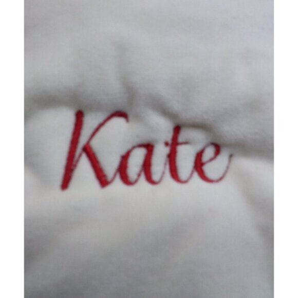 Pottery Barn Kate Faux Sheepskin with Bells Christmas Holiday Stocking Cream - Picture 11 of 11